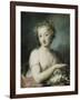 Flora, Half Length, Holding Plums-Rosalba Giovanna Carriera-Framed Giclee Print