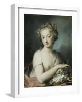 Flora, Half Length, Holding Plums-Rosalba Giovanna Carriera-Framed Giclee Print