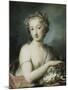Flora, Half Length, Holding Plums-Rosalba Giovanna Carriera-Mounted Giclee Print