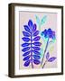 Flora linocut-Sarah Thompson-Engels-Framed Giclee Print