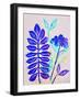 Flora linocut-Sarah Thompson-Engels-Framed Giclee Print