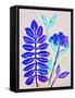 Flora linocut-Sarah Thompson-Engels-Framed Stretched Canvas