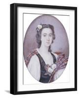 Flora Macdonald (1722-1790), in Black and White Dress with Bouquet of Roses and Tartan Plaid-George Murray-Framed Giclee Print