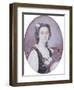 Flora Macdonald (1722-1790), in Black and White Dress with Bouquet of Roses and Tartan Plaid-George Murray-Framed Giclee Print