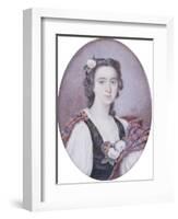 Flora Macdonald (1722-1790), in Black and White Dress with Bouquet of Roses and Tartan Plaid-George Murray-Framed Giclee Print