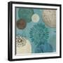 Flora Mood Blue II-Veronique Charron-Framed Art Print