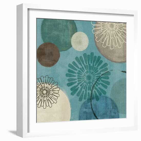 Flora Mood Blue II-Veronique Charron-Framed Art Print