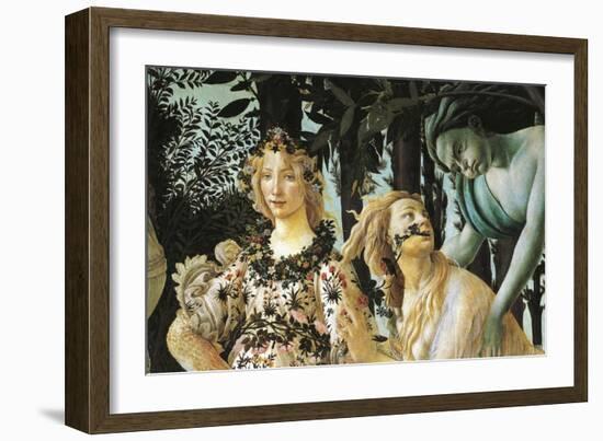 Flora, Nymph Cloris and Zephyr, Detail of Allegory of Spring-Sandro Botticelli-Framed Giclee Print