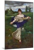 Flora, Scattering Flowers (Flora, Blumen Streuend), 1875-Arnold Böcklin-Mounted Giclee Print