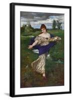 Flora, Scattering Flowers (Flora, Blumen Streuend), 1875-Arnold Böcklin-Framed Giclee Print