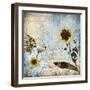 Flora Symphony 3 Blue-Diane Stimson-Framed Art Print