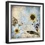 Flora Symphony 3 Blue-Diane Stimson-Framed Art Print