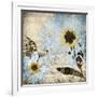 Flora Symphony 3 Blue-Diane Stimson-Framed Art Print