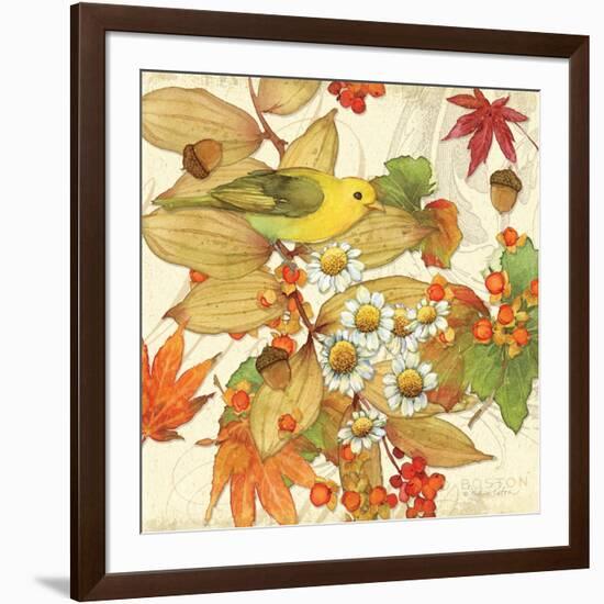 Flora & Tanager I-Julie Paton-Framed Art Print