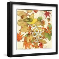 Flora & Tanager I-Julie Paton-Framed Art Print