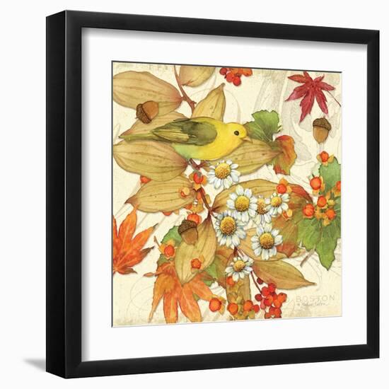 Flora & Tanager I-Julie Paton-Framed Art Print