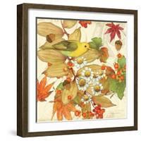 Flora & Tanager I-Julie Paton-Framed Art Print