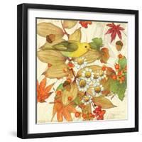 Flora & Tanager I-Julie Paton-Framed Art Print