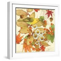 Flora & Tanager I-Julie Paton-Framed Art Print