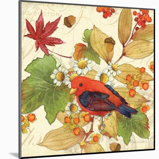 Flora & Tanager II-Julie Paton-Mounted Art Print