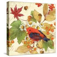 Flora & Tanager II-Julie Paton-Stretched Canvas