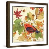 Flora & Tanager II-Julie Paton-Framed Art Print