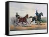 Flora Temple and Lancet Racing on the Centreville Course, 1856-Currier & Ives-Framed Stretched Canvas