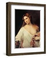 Flora-Titian (Tiziano Vecelli)-Framed Art Print