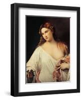 Flora-Titian (Tiziano Vecelli)-Framed Art Print