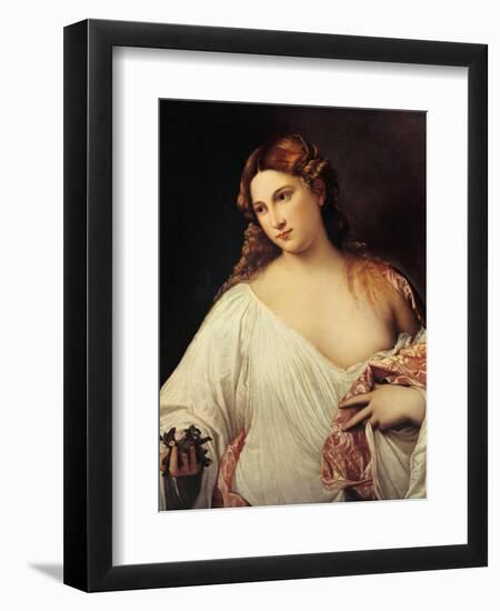 Flora-Titian (Tiziano Vecelli)-Framed Art Print