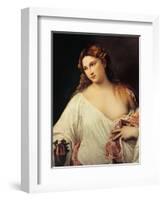 Flora-Titian (Tiziano Vecelli)-Framed Art Print