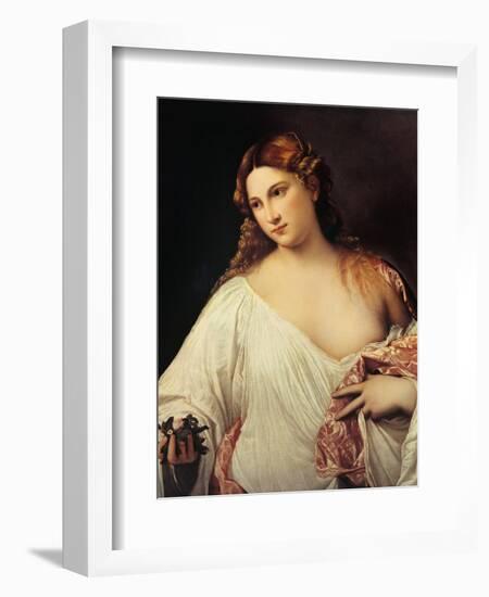 Flora-Titian (Tiziano Vecelli)-Framed Art Print