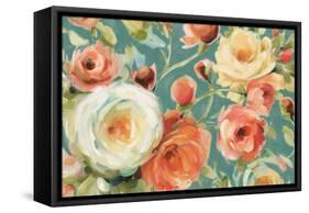 Florabundance I Autumn Teal-Lisa Audit-Framed Stretched Canvas