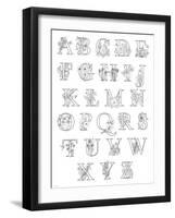 Floral Alphabet A to Z-Heather Rosas-Framed Art Print