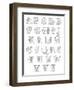 Floral Alphabet A to Z-Heather Rosas-Framed Art Print