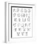 Floral Alphabet A to Z-Heather Rosas-Framed Art Print