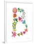 Floral Alphabet Letter II-Farida Zaman-Framed Art Print