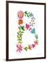 Floral Alphabet Letter II-Farida Zaman-Framed Art Print