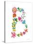 Floral Alphabet Letter II-Farida Zaman-Stretched Canvas