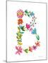 Floral Alphabet Letter II-Farida Zaman-Mounted Art Print