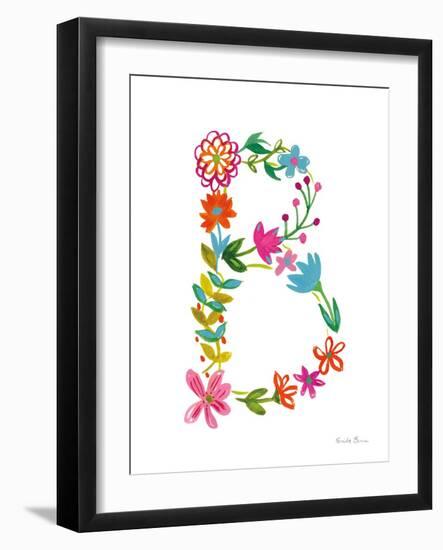 Floral Alphabet Letter II-Farida Zaman-Framed Art Print