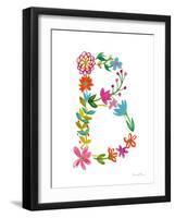 Floral Alphabet Letter II-Farida Zaman-Framed Art Print