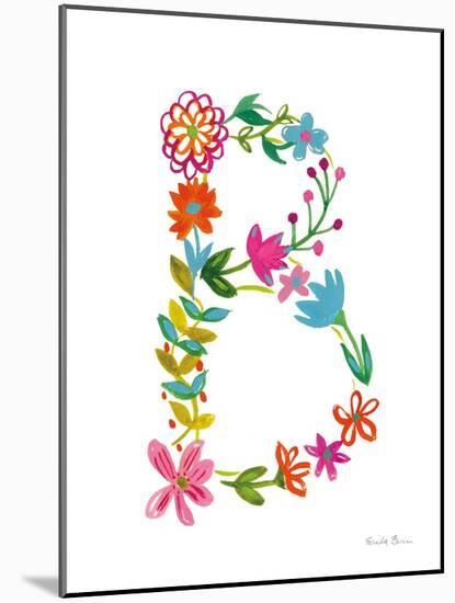 Floral Alphabet Letter II-Farida Zaman-Mounted Art Print