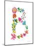 Floral Alphabet Letter II-Farida Zaman-Mounted Art Print