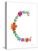 Floral Alphabet Letter III-Farida Zaman-Stretched Canvas