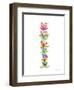 Floral Alphabet Letter IX-Farida Zaman-Framed Art Print