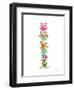 Floral Alphabet Letter IX-Farida Zaman-Framed Art Print