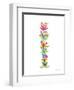 Floral Alphabet Letter IX-Farida Zaman-Framed Art Print