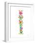 Floral Alphabet Letter IX-Farida Zaman-Framed Art Print