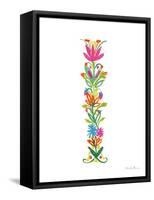 Floral Alphabet Letter IX-Farida Zaman-Framed Stretched Canvas